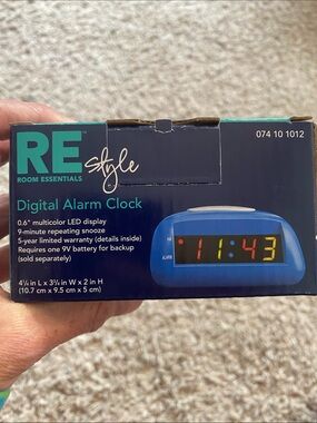 Room essentials digital alarm clock